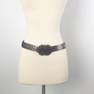 Silver Tone Belt Expanded Boho Hippie